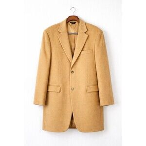 Vintage Luxury Camel Hair Coat Botany 500 Double Breasted Men’s 4P USA